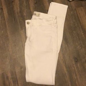 Hollister white super skinny jeans